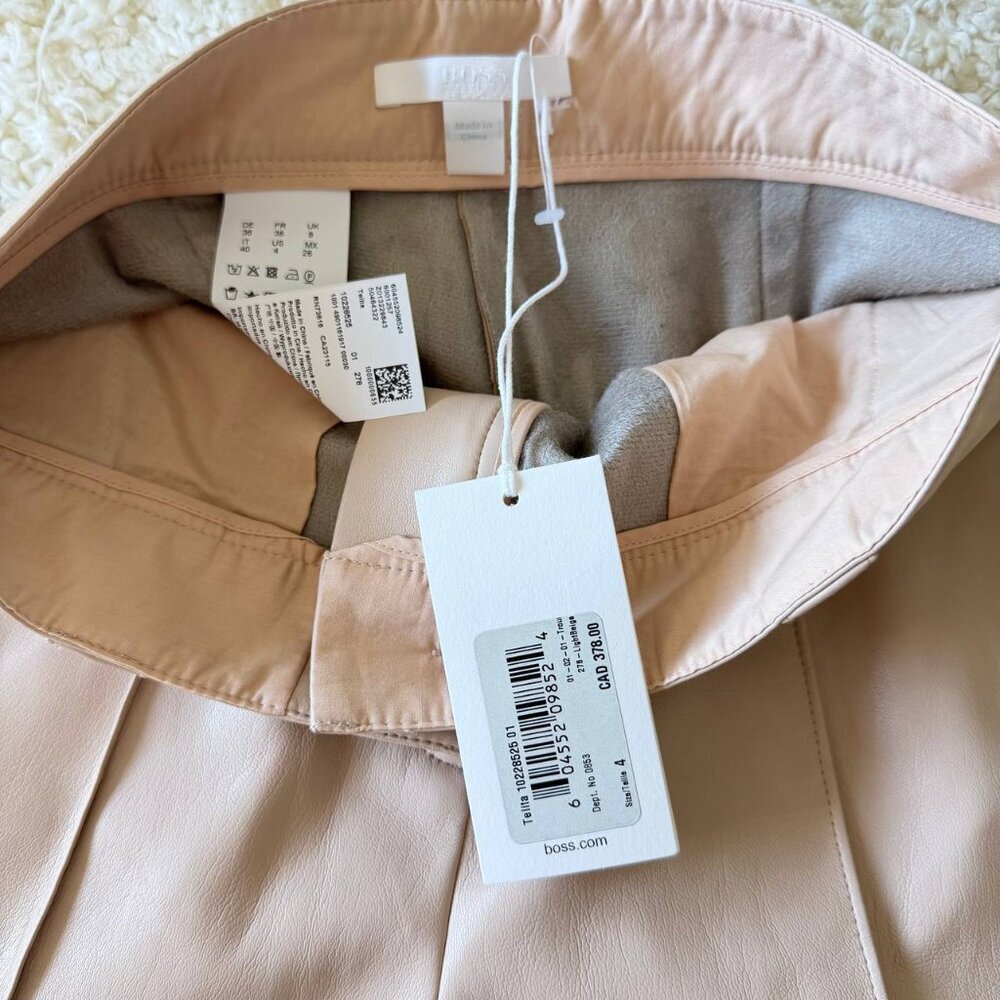 BOSS by HUGO BOSS – Telita Faux Leather Wide-Leg Pants (NEW with Tags) - Picture 3 of 13